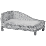PawHut Cusca pentru Animale Domestice (15 kg) Forma Sezlong din Rachita Gri