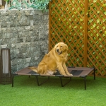 PawHut pat pliant pentru caini, 122x92x23 cm, maro