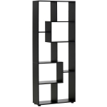 HOMCOM Bibliothèque étagère Zig zag Design Contemporain 70L x 24l x 178H cm Panneaux Particules noir