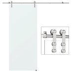 Homcom Kit Sina pentru Usi Glisante in Otel Inox cu Accesoii Incluse