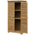 Outsunny dulap cu 3 rafturi, impermeabil, lemn 87x46.5x160cm