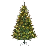 HOMCOM Weihnachtsbaum Tannenbaum 200 LEDs 616 Spitzen Ø 112 x H180 (cm)