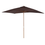 Outsunny Ombrellone in Legno da Esterno Giardino 2 x 2.95 x 2.55m Marrone