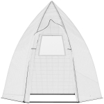 Outsunny Mini Kas Overwintertent met Roldeur Wit 160x138x180cm