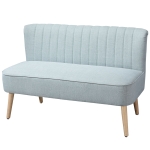 HOMCOM 2-Sitzer Stoffsofa Polstersofa Sitzmöbel Loungesofa Holz Schaumstoff Hellgrün 117 x 56,5 x 77 cm