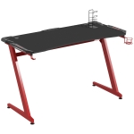 HOMCOM Gaming Desk Computer Desk w/cup holder Headphone Hook Red/Black