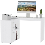 HomCom birou de colt, reversibil, 117x83.5x76 cm, alb