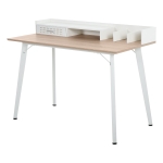 HOMCOM MDF Organised Compartment Home Office Desk White
