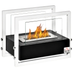 HOMCOM Semineu cu bioetanol, portabil, semineu bio de masa, rezervor de 1.5L