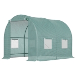 Outsunny sera de gradina din PE, 250x200x200cm, verde