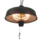 Outsunny Adjustable Infrared Halogen Light Heater, 1000/2500W-Black