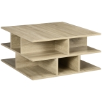 Table Basse Relevable HOMCOM Avec Rangement - 2 Tiroirs + Compartiment Caché - Blanc - 100 X 50 X 44/58 Cm