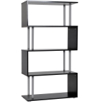 HOMCOM Bibliothèque de Rangement Noire