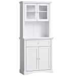 HOMCOM® Küchenschrank mit Schublade Hochschrank 2 Verstellbare Ablagen MDF