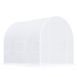 Serre Tunnel De Jardin Outsunny 9m² - 4,45x2x2m - Bâche Anti-UV, 6 Fenêtres - Pour Légumes, Fleurs