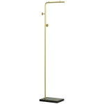 HOMCOM Raft cu 2 carlige pentru intrare, dormitor si sufragerie din metal si marmura, 35x25x170 cm, auriu si negru