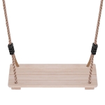 HOMCOM Wooden Garden Swing Seat Outdoor Pine Wood Swing Chair for Adults & Kids