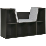 HOMCOM Kids Bookcase Shelf Storage Cabinet Unit, Living Room Sideboard w/ Six Compartments - Brown