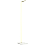 HOMCOM Suport de haina pentru intrare, dormitor si sufragerie din metal si marmura, 35x25x152 cm, auriu si alb