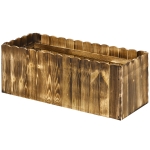 Outsunny 70L Raised Garden Bed, Wooden Rectangle Planter Box, Outdoor Herb Vegetable Flower Pot (80L x 33W x 30H cm)