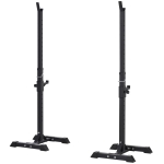 HOMCOM Adjustable Squat Rack, Weight Strength Training Bench Press Rack Barbell Rack Power Rack Weight Bench Supporter for Home Gym Exercise, Max Load 150kg, 124-154cm