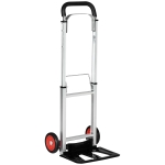 DURHAND Heavy Duty Sack Truck, Folding, with Telescoping Handles, Aluminium Alloy Hand Truck for Moving and Travel, 90kg Capacity