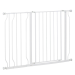 PawHut Wide Dog Safety Gate, with Door Pressure, for Doorways, Hallways, Staircases - White