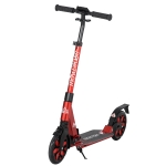 HOMCOM Foldable Adjustable Kick Scooter, with Dual Shock Absorber and ABEC-9 Bearing - Red