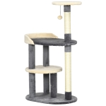 Pawhut Ansamblu Joaca Pisici 60 cm – Turn cu Platforme & Cilindri de Zgariat