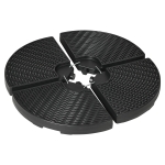 Outsunny Set de greutati din 4 piese pentru baza umbrelei de gradina in consola pentru umbrelele cu articulatie tip banana, Greutati pentru umbrela  pentru suportul bazei, negru