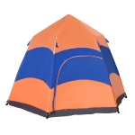 Outsunny Quick-Up Waterdicht Maken Tent - Dubbelwandige Familie Tent voor 4-6 Personen, Snel Op Te Zetten