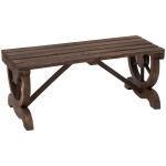 Tuinbank bank tuinmeubelen rustieke bank massief hout bruin