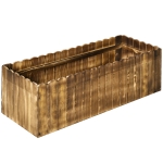 Outsunny 109L Raised Garden Bed, Wooden Rectangle Planter Box, Outdoor Herb Vegetable Flower Pot (100L x 40W x 30H cm)
