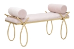 Mauro Ferretti Bancă Ribbon Roz cm 112,5X49X53
