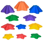 Outsunny 11-Piece Balance Stepping Stones for Kids Starfish Style Non-slip Obstacle Course Stackable Balance Blocks Garden Toys Encourage Toddler Balance Indoor Outdoor - Multicoloured