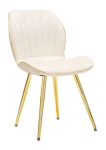 Mauro Ferretti SET SCAUNE PARIS SPACE CREM/AURIU 2 BUC CM 46X58X77