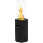 HOMCOM Semineu cu Etanol fara Aerisire, Soba Semineu Independent cu Rezervor de 0,3L, Acoperire de Incalzire de 15 mp, Arde pana la 2 ore, Negru