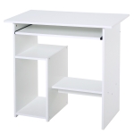 HOMCOM birou ergonomic, 80x45x75cm, PAL/metal, alb