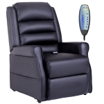 HOMCOM Massagestoel met opstaan hulp, relaxstoel, inclusief afstandsbediening, zwart