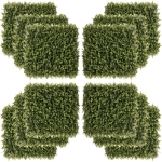 Outsunny Zielona ściana ze sztucznych roślin, 12 elementów, 50 x 50 cm