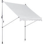 Store Banne Manuel Rétractable Outsunny - 2.5x2m - Aluminium Et Polyester - Inclinaison Réglable - Pour Terrasse, Magasin - 11