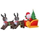 HOMCOM Ledfiguur motief Kerstman met slee