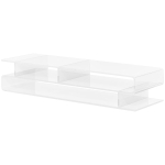 HOMCOM Suport din Acril pentru Monitor cu Depozitare Tastatura Raft Organizator de Birou de Depozitare pe Niveluri