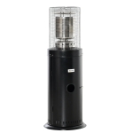 Outsunny Promiennik ciepła promiennik tarasowy z uchwytem 10 KW stal nierdzewna czarny