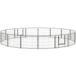PawHut 16 Panels Heavy Duty Puppy Playpen, for Small Dogs, Indoor and Outdoor Use - Grey