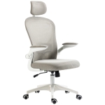 Vinsetto Cadeira de Escritório Basculante com Encosto Alto Apoio para a Cabeça Ajustável e Suporte Lombar 62x64x112-120 cm Cinza