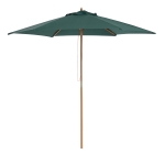 Outsunny 2.5m Wooden Garden Patio Parasol Umbrella-Dark Green