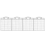 Outsunny Tuinhek Gaashek Hek, Vintage-Design, weerbestendig, 365 cm x 0.8 cm x 112 cm, Zwart