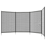 Outsunny Zwembad Veiligheidshek, Zwembadhek voor Kinderen, 4-delig, Aluminium/Texteline, 365 x 126 cm, Zwart