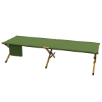 Outsunny Strandstoel Tuinstoel Ligbed, inklapbaar, weerbestendig, 196 cm x 64 cm x 45 cm, Donkergroen